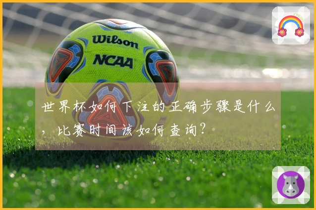 世界杯如何下注的正确步骤是什么，比赛时间该如何查询？